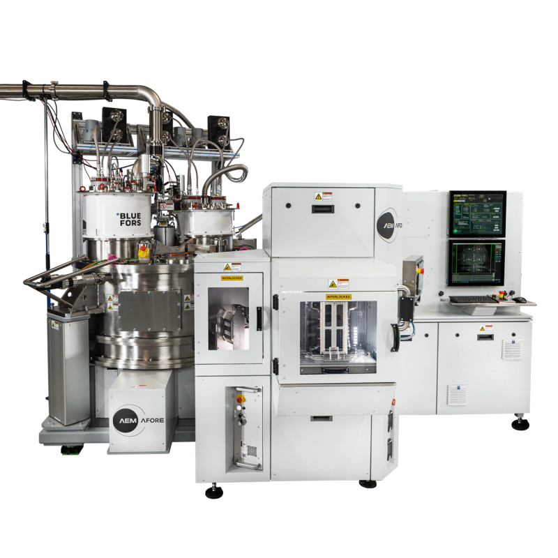 Cryogenic wafer prober with load lock, cryostat inserts, and control monitors
