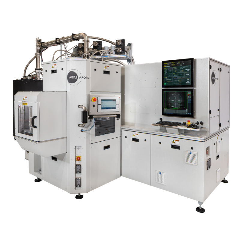 Wafer prober cabinet with load window and measurement screens