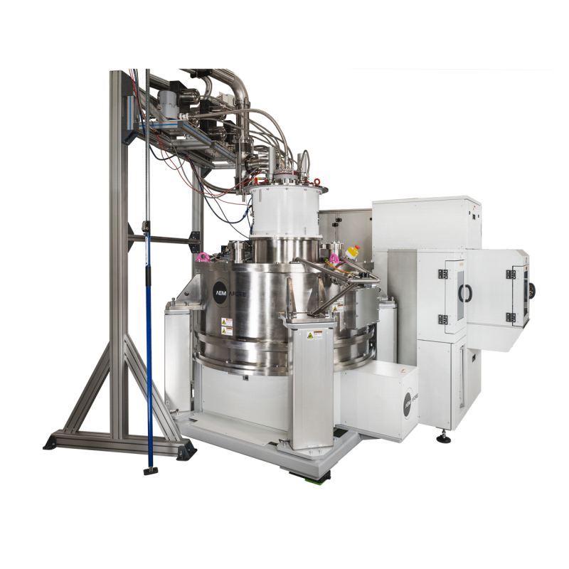 Rear view of the cryostat insert and service frame on the wafer prober